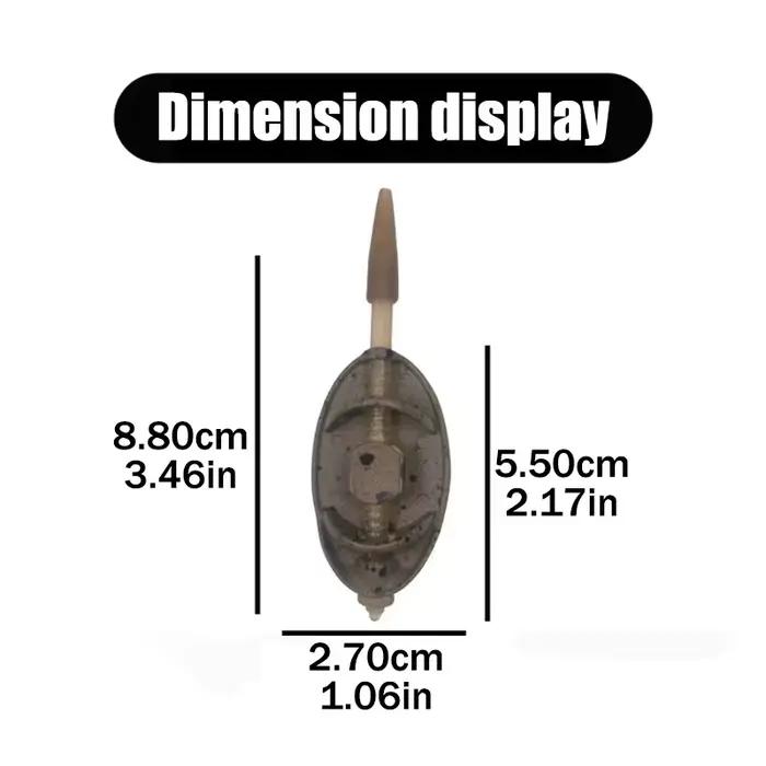 Set de feeders en alliage zinc anti-rouille pêche carpe - poids 20g à 50g pour eau douce et mer