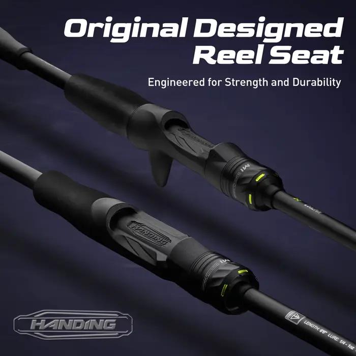 Canne à pêche bass HANDING M1 1.68m-2.13m blank carbone 24T et anneaux Fuji pour power 20-25lb