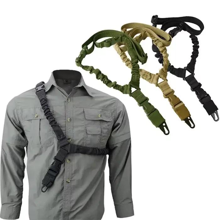 Ceinture fusil de chasse avec bretelle épaule single point et boucle métal pour équipement pêche