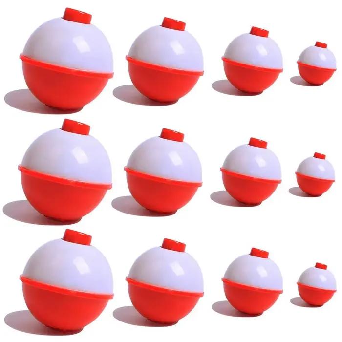 7 flotteurs ronds à clipser pêche 0.5-2.5 pouces bouton poussoir