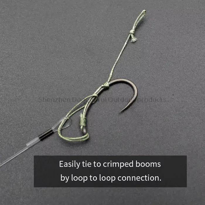 Sections combi rig prêtes à l'emploi 35LB avec hameçons souples tailles 2-8 pour pêche carp