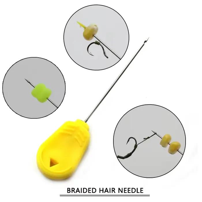 Perceuse à bouillettes et aiguille de chargement - Outils pour montages cheveu et préparation d'appâts carpe