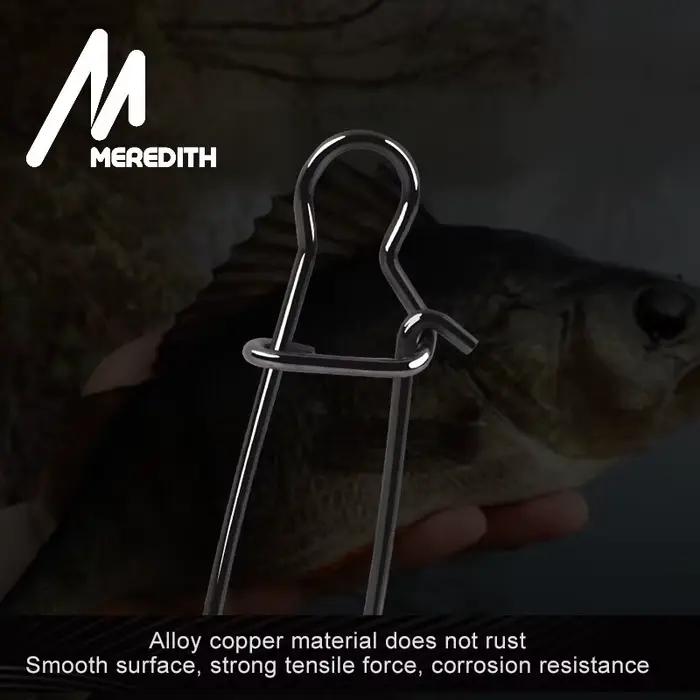Connecteurs pêche Meredith 50 pièces mousquetons rapides émerillons solides anneaux sécurité