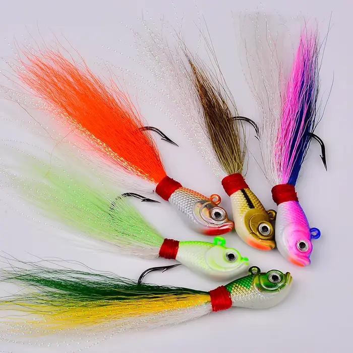 Leurre métal hard bait avec plumes PROBEORS 1 pièce - 5 couleurs 7g à 56g pour leurres souples