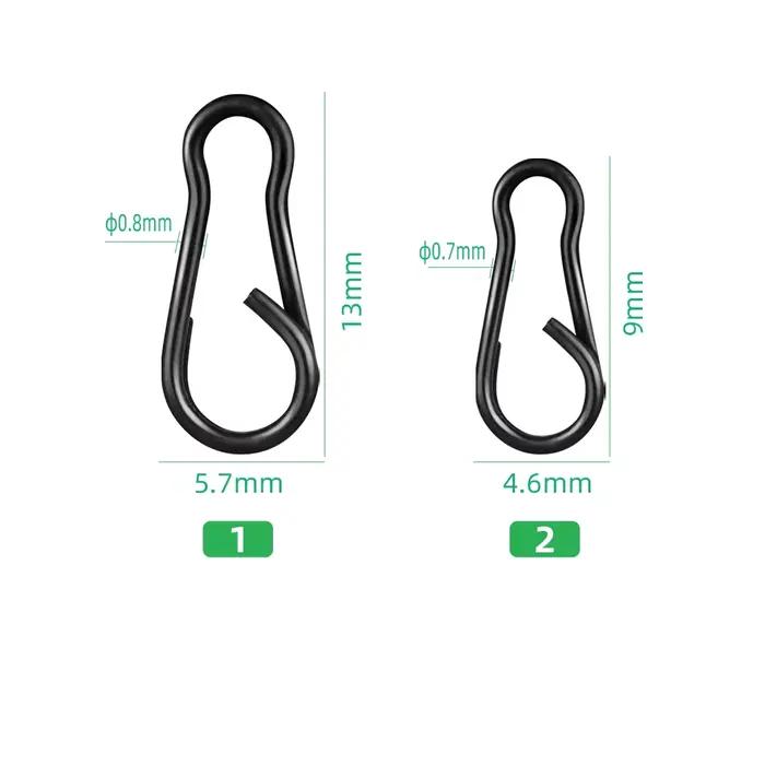 40 clips duo lock rapides en acier inoxydable pour la pêche à la carpe, accessoires de