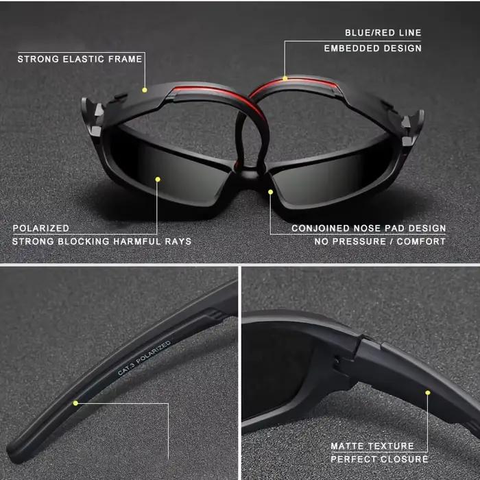 Lot lunettes pêche polarisées homme - Protection UV400 luxe pour pêche sportive