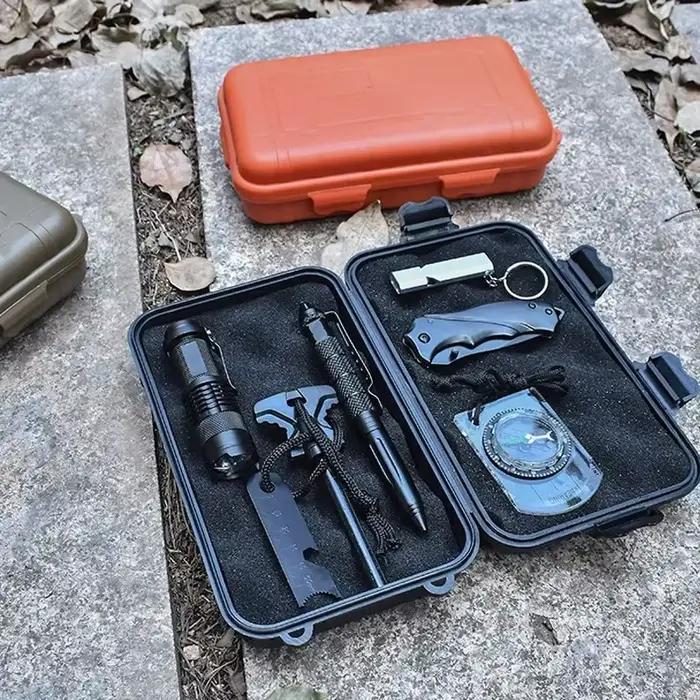 Boîte de survie étanche camping pêche - Coffre de rangement plastique résistant S/L/XXL
