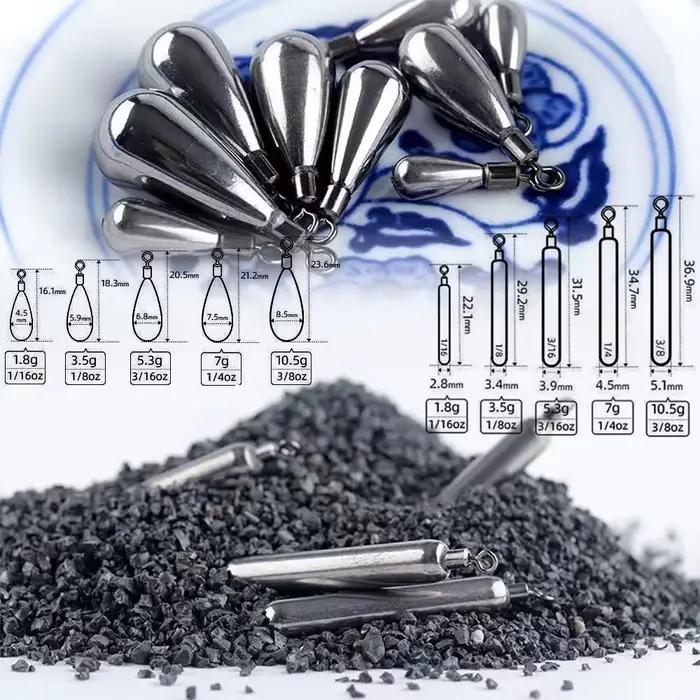 Moule à plombs tungstène 1.8g 3.5g 5.3g 7g 10.5g cylindre Drop Shot pour pêche métal jig