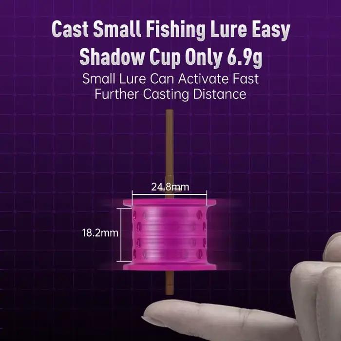 Moulinet baitcasting Kingdom ultra-léger 135g ratio 7.1:1 frein 4kg pour light game et leurres