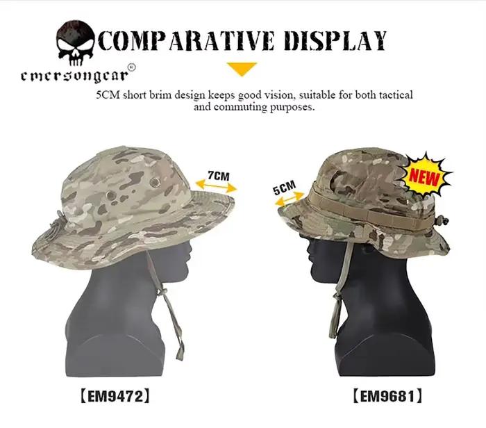 Chapeau boonie tactique courte visière camouflage pêche chasse randonnée été
