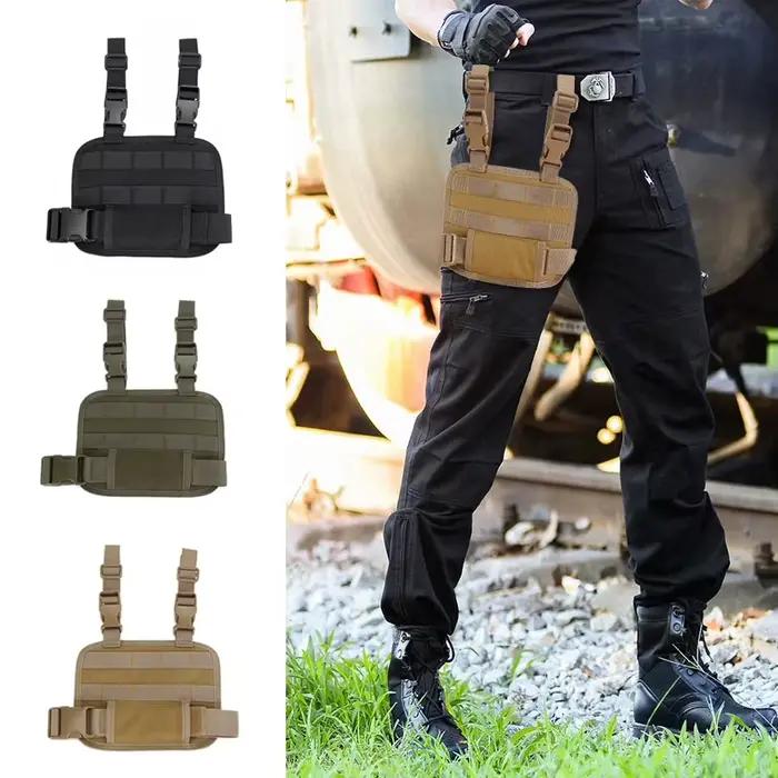 Plateforme jambe tactique molle réglable poche cartouches pêche équipement extérieur