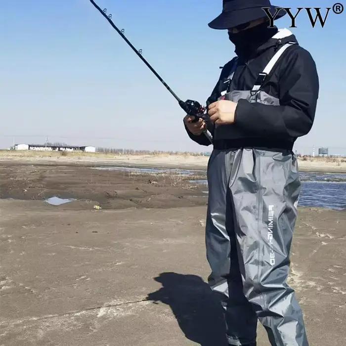 Waders pêche avec bottes homme femme - Combinaison étanche nylon pour pêche en rivière et mer