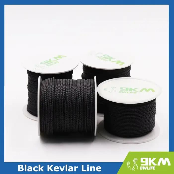 Corde de pêche Kevlar noir haute résistance 50 à 2000 lbs pour ligne de traîne et kite