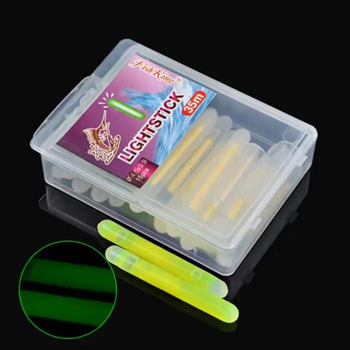 Luminous Sticks Pêche Nuit Starlight 15 Pièces pour Flotteur et Canne 4.5x3.9 cm