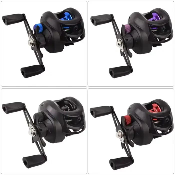 Moulinet baitcasting 7.2:1 haute vitesse anti-tangle - Pour pêche eau douce et mer longue distance