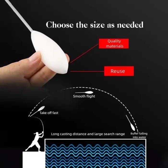 Flotteur pêche anti-emmêlement 4g à 30g, aide-lancer pour la carpe et leurres, accessoire de pêche flottant