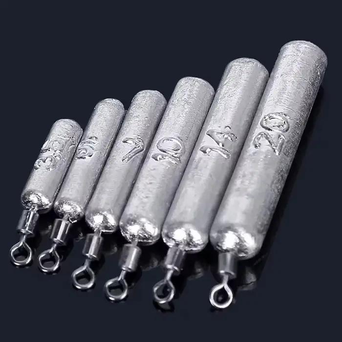 Moule à plombs pêche 15 pièces 3.5g-20g tube bullet métal kit accessoires mer