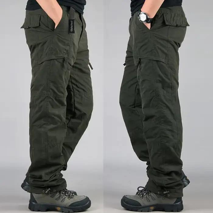 Pantalon polaire épais pour homme hiver décontracté à offrir pour pêche observation activités extérieures