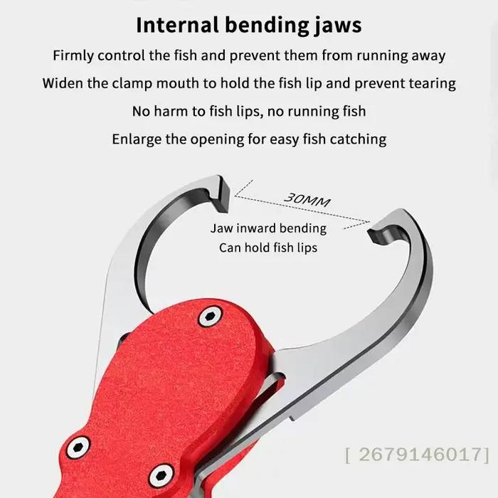 Pince à lèvres pour pêche portable en alliage d'aluminium avec balance - Accessoire pêche précis