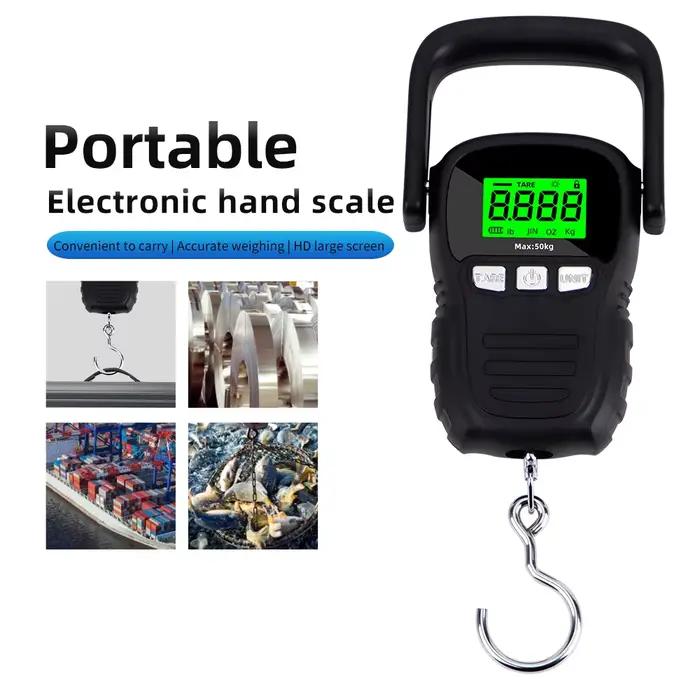 Balance digitale crochet 50kg précision 5g écran LCD rétroéclairé pour pêche voyage