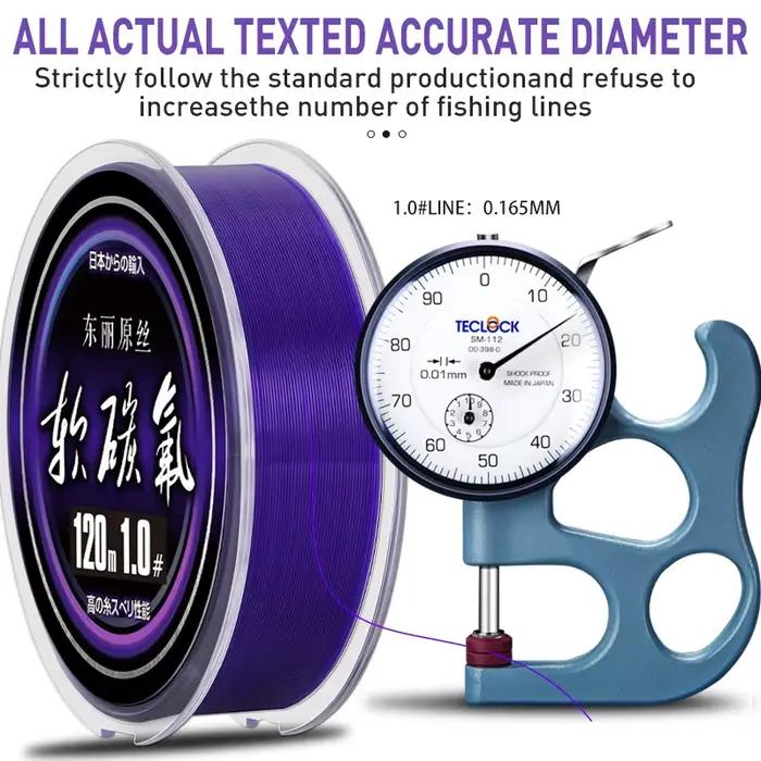 Ligne de pêche monofilament japonais durable pour eau douce et mer avec revêtement fluorocarbone souple