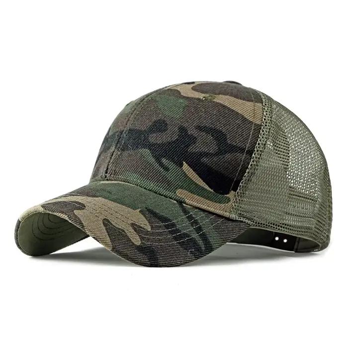Casquette camouflage snapback unisexe hip hop - Chapeau pêche armée pour groupe activité