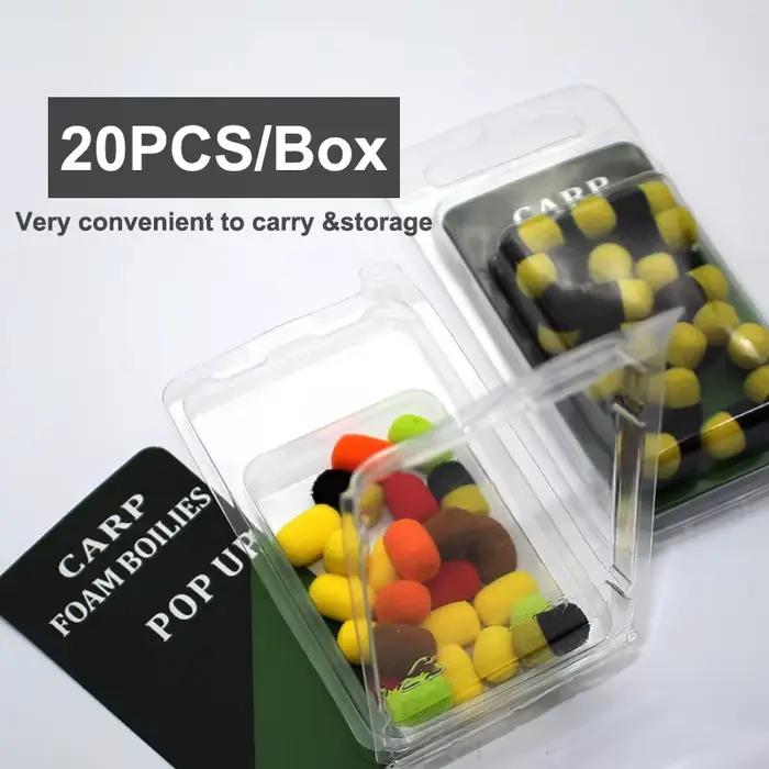 Bouillettes flottantes 20 pièces pour méthode feeder - Appâts pêche carpe flottants accessoires montage
