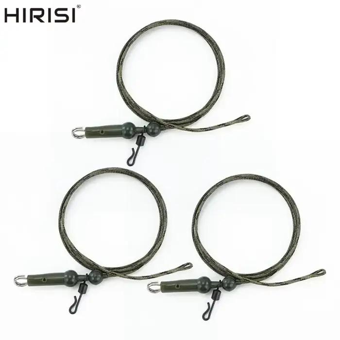 Kit pêche carpe HIRISI 3 hélices avec ligne tressée et plombée 68cm pour montage helicopter rig