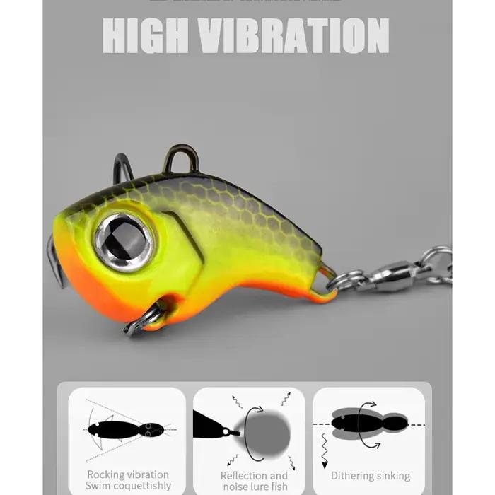 Set 5 leurres métalliques pêche mer - Cuillères tournantes VIB spinner wobbleurs appâts durs à paillettes