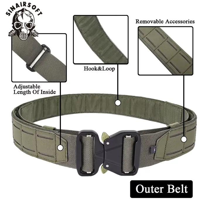 Ceinture tactique 2 pouces quick release SINAIRSOFT multicam - Accessoire pêche chasse laser MOLLE