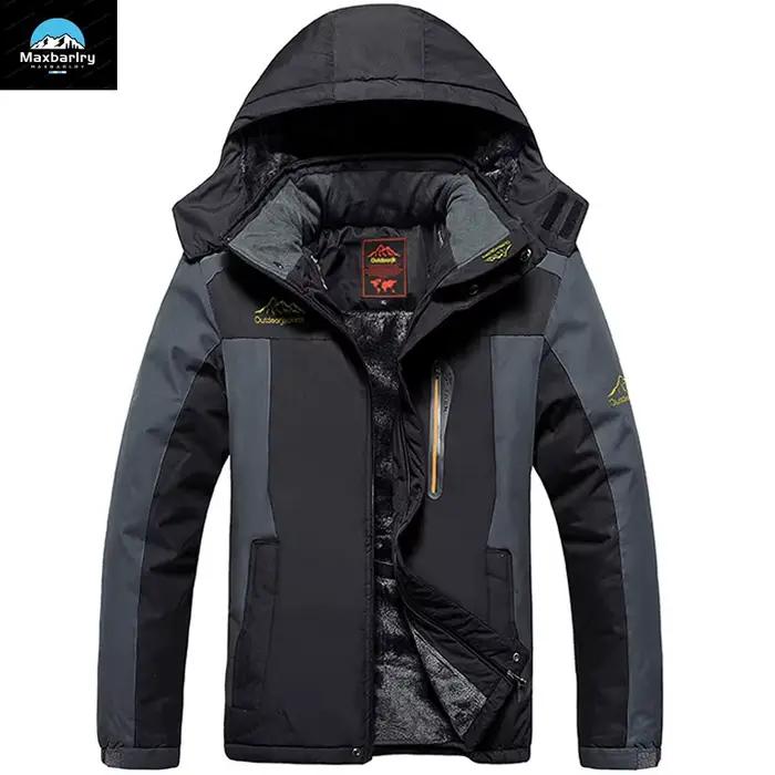 Veste polaire épaisse hiver pêche homme - Parka rétro imperméable - Coupe-vent alpinisme chasse