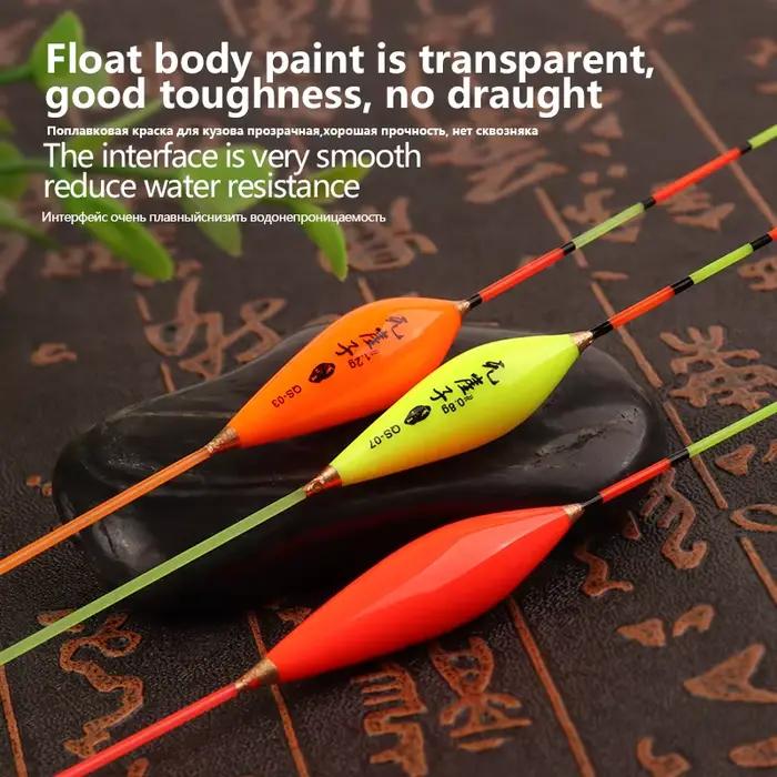 3 flotteurs nano + 1 tube composite queue dure pêche verticale carpe lac rivière bouée pesca accessoires