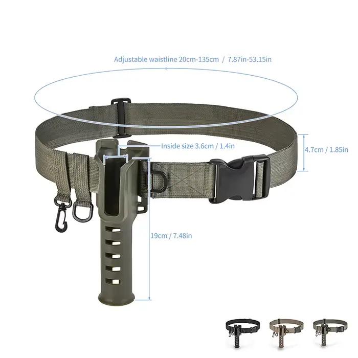 Porte-canne réglable et portable avec ceinture - Accessoire de pêche pratique pour les sessions en extérieur