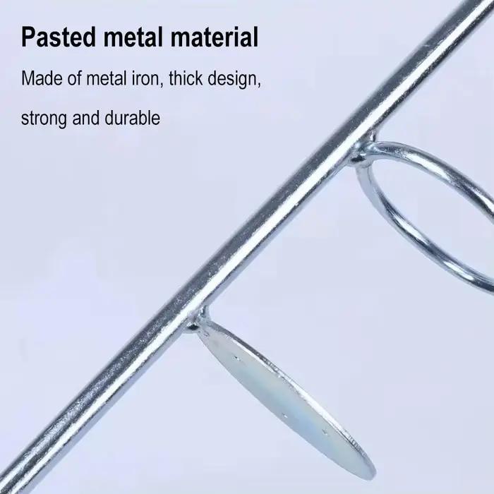 Support double pour canne mer réglable en métal - Bracket acier insertion sol