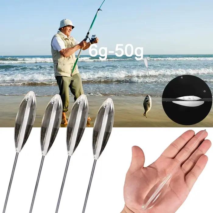 Flotteur bombardier acrylique coulant 6g à 50g pour carpe et perche, bouchon de pêche au coup et leurre