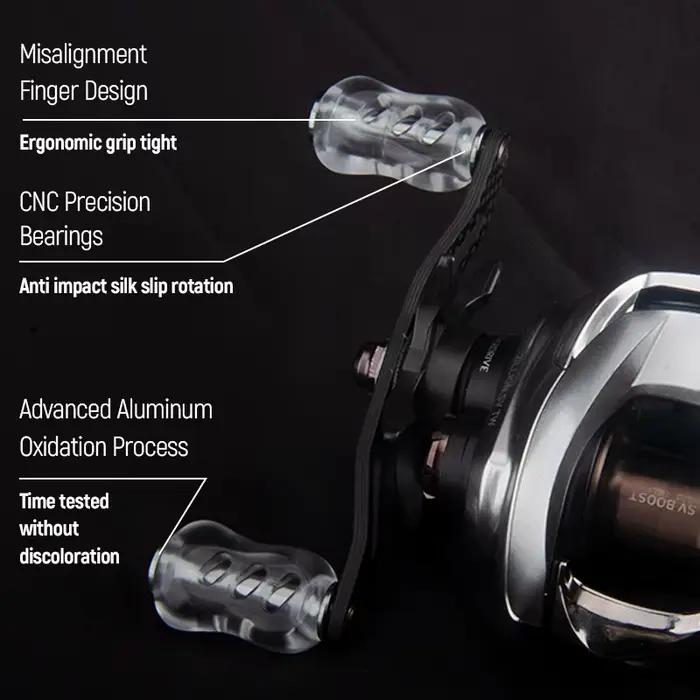 Poignée de moulinet personnalisable DEUKIO en acrylique, knob pour moulinet casting et spinning S/D/A