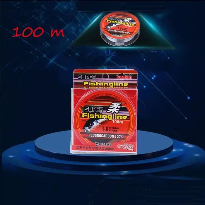 Ligne de pêche fluorocarbone 100m monofilament nylon - 0.8 à 6LB ligne durable pour tous usages
