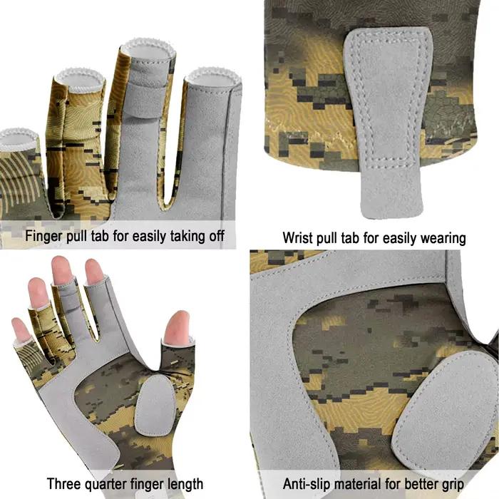 Gants de Pêche Demi-Doigt Aventik Durables et Confortables pour Femmes Occasions de Pêche Kayak Randonnée Cyclisme Protection Solaire UPF 50+