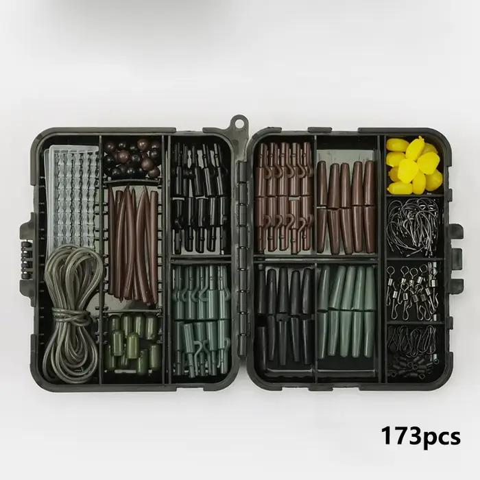 Accessoires pêche carpe 173 pièces - Montages rigs émerillons doubles côtés équipement carpe