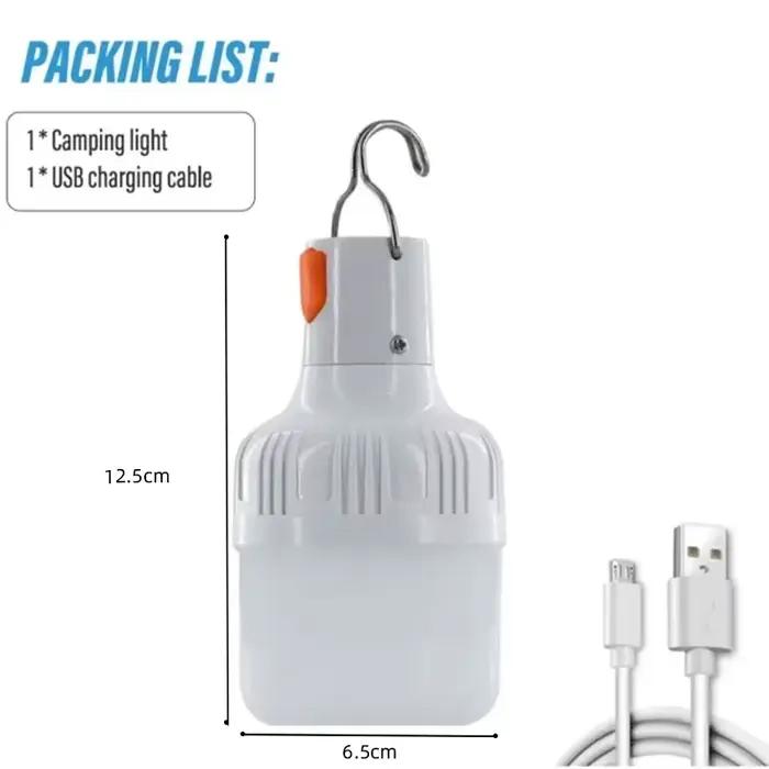 Lampe LED rechargeable USB 60W pour pêche, camping et urgence portable LT014