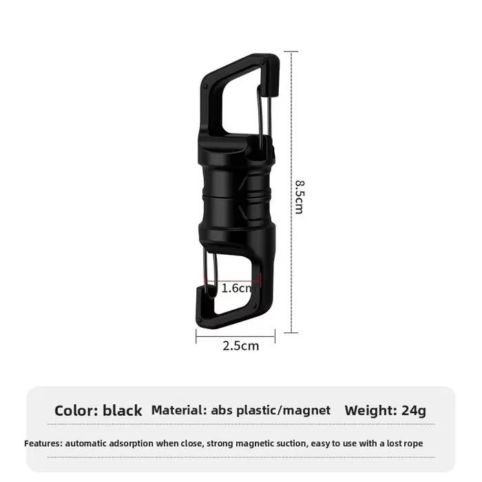 Atache Magnétique Pêche Multifonction Outil Pêcheur Avec Crochet Mousqueton Montagne Occasions Spéciales
