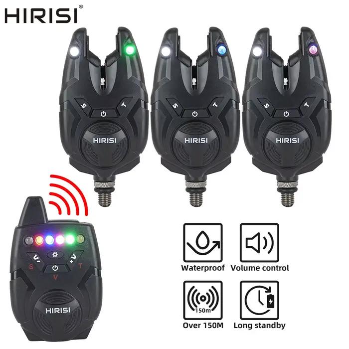 Kit alarme sans fil carpe étanche Hirisi - Set 1+3 avec indicateur morsure contrôle S9