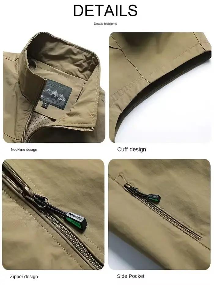 Veste sans manches homme pêche été léger loisirs extérieur photo veston décontracté jeune adulte