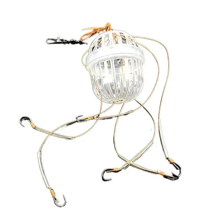 Cage amorce explosion pour carpe avec hameçons acier carbone et appâts sphériques