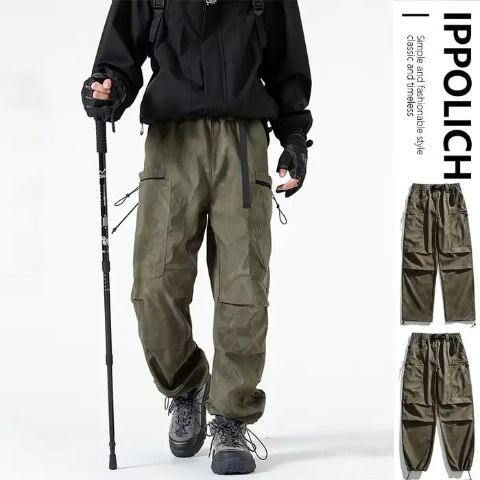 Pantalon cargo camouflage homme automne - Pêche randonnée imperméable coupe-vent style américain