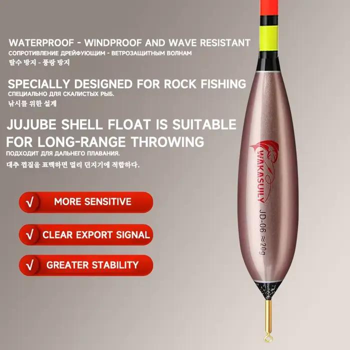 Flotteur électronique lumineux haute sensibilité 6.8MM pour pêche rock, détection gravité, matériel pêche court robuste