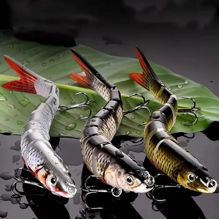 Leurre articulé swimbait multi-joints - Appât bionique coulant lent pour truite et black bass