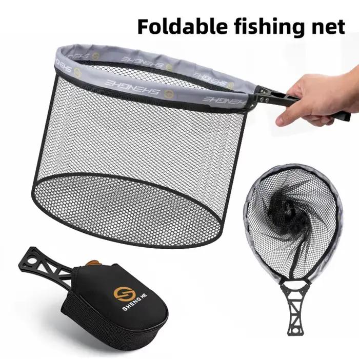 Épuisette pliable pêche à la mouche compacte - Filet de réception pliant pour truites en rivière