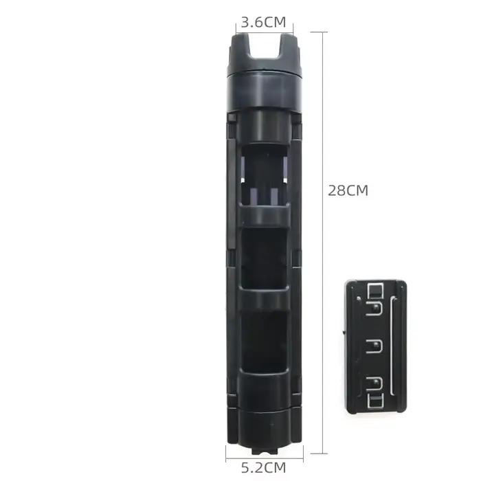 Boîtier de pêche portable multifonction avec support canne et rangement accessoires