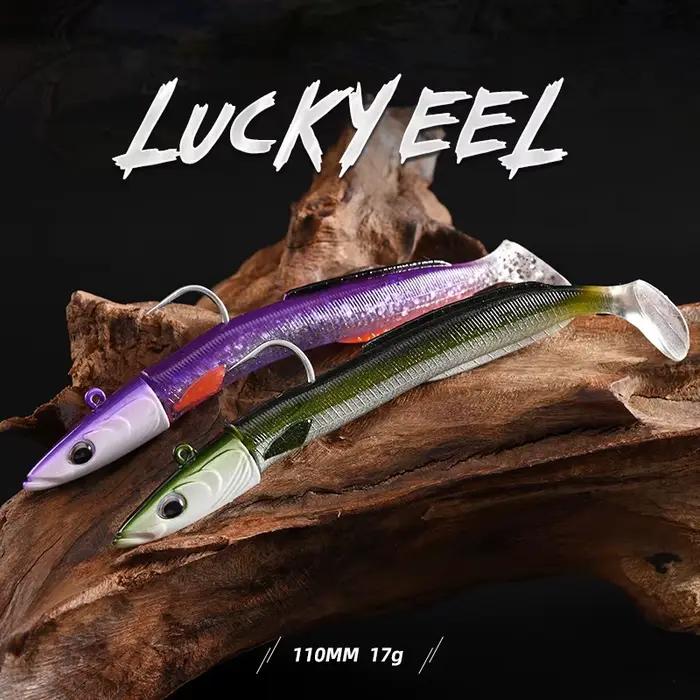 Leurre souple sandeel vibrant 11cm 17g pour pêche en mer leurre souple à tête plombée